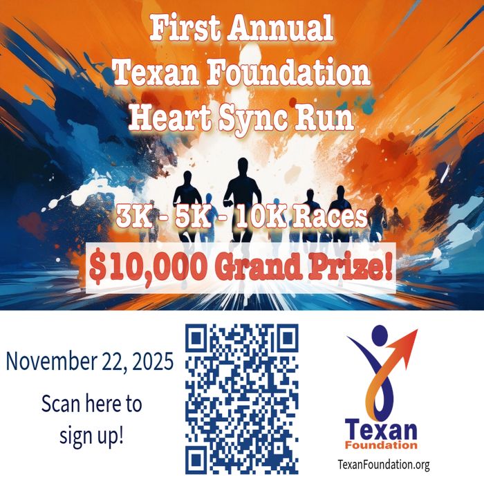 Texan Foundation Stride For Health; Heart Sync Run: 3km/5km/10km